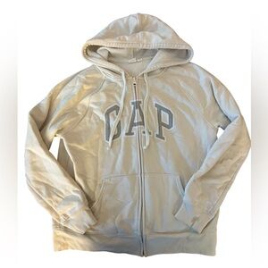 GAP Beige Zip-Up Hoodie